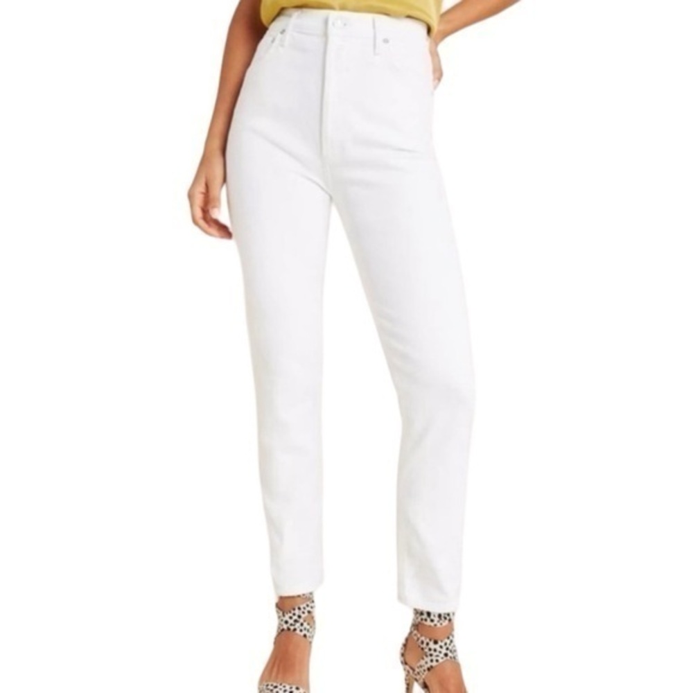 NWT Agolde Nico White High‎ Rise Slim Fit Jeans Size 26